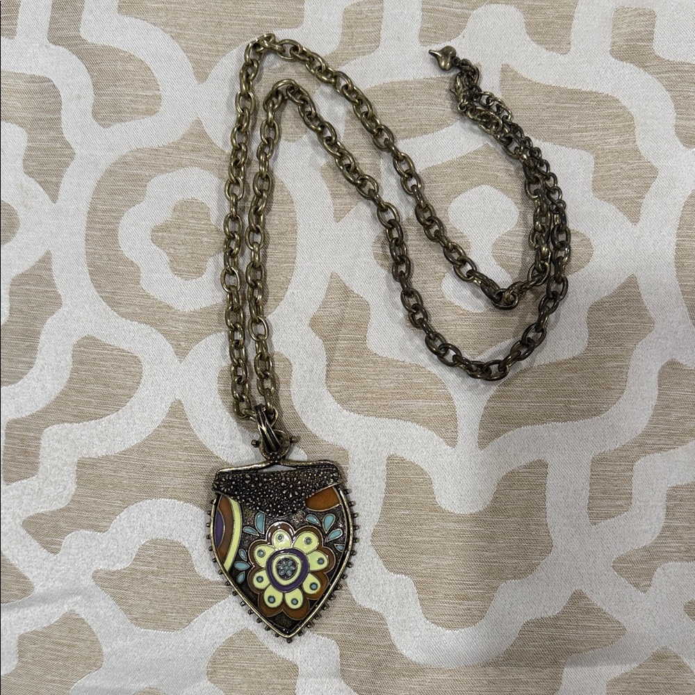 Lucky brand Pendant Necklace with Intricate Design